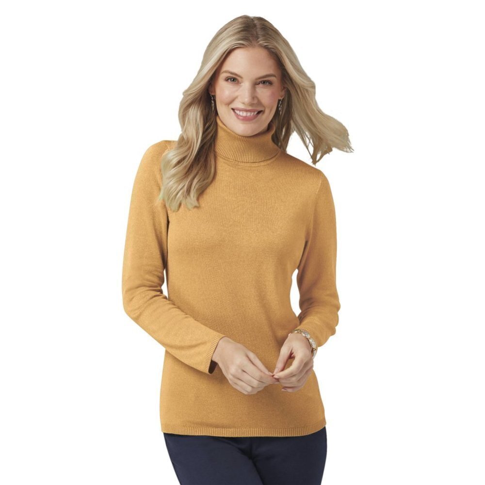 North Style Women's Fine Gauge Long Sleeve Turtleneck Sweater - 3X